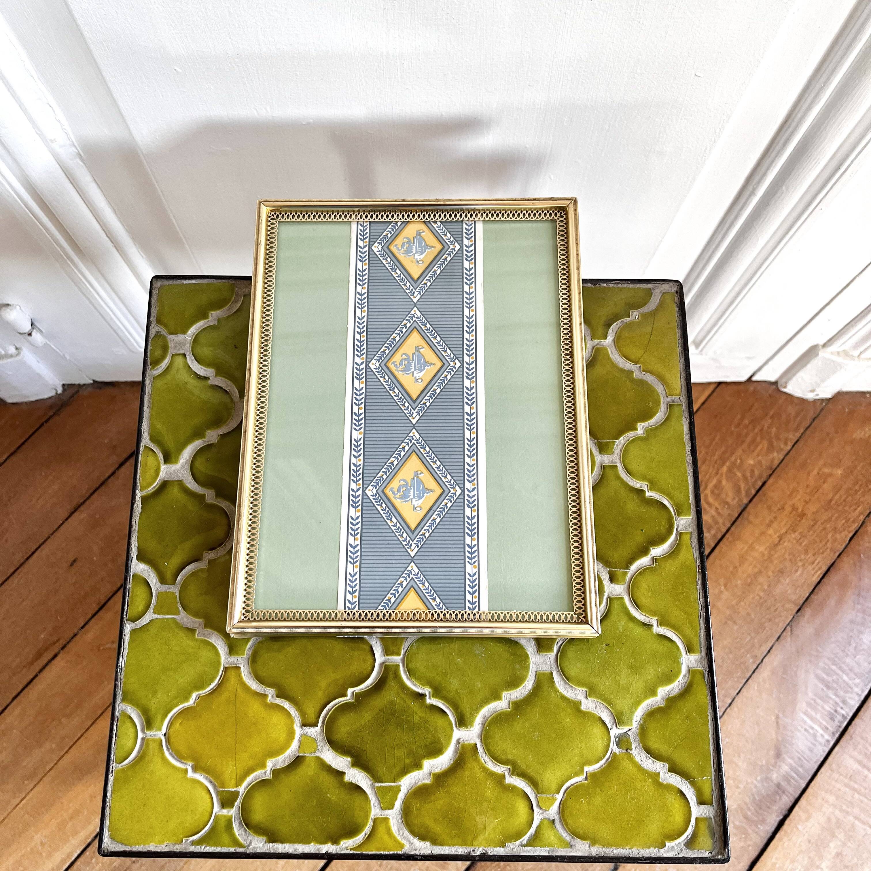 Old brass frame to stand