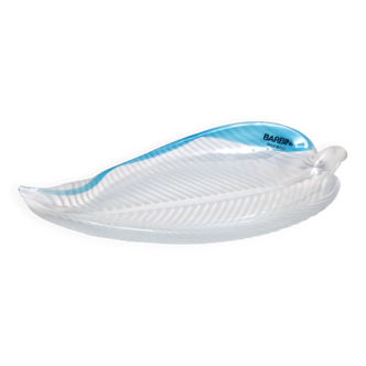 Postmodern Murano Glass Leaf Trinket Bowl / VIde-Poche by Alfredo Barbini, Italy