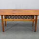 Danish midcentury coffee table with teak veneer and oak base, 1960s