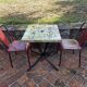 Restored Tolix bistro table