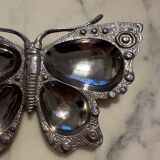 Vintage silver-plated butterfly catchall tray