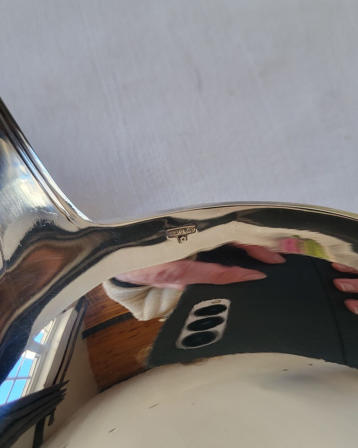 Silver-plated soup ladle by the silversmith Guildart