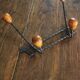 Porte manteaux double barre boules bois