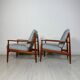 Fauteuil vintage danois en teck des années 50, demi-fauteuil signé Grete Jalk pour France & Daverkosen