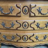 Parisian chest of drawers in solid oak Louis XIV style