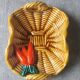 "Carrot Basket" slipware dish, Vallauris