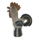 Vintage coq from the 60s in glazed stoneware