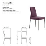 ROCHE BOBOIS AIDA chair in Beech and fabrics