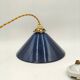 Suspension cône opaline bleu