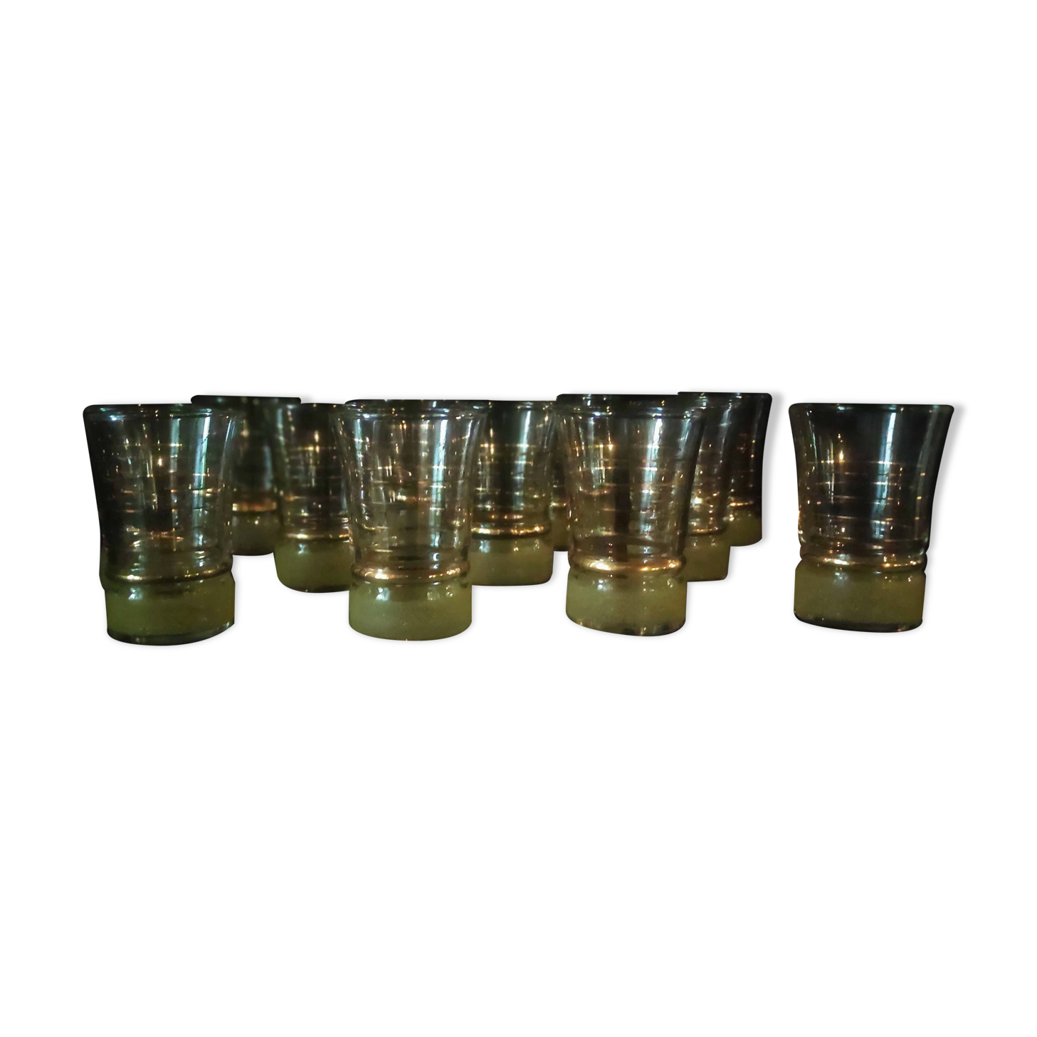 12 granite glasses, 50s