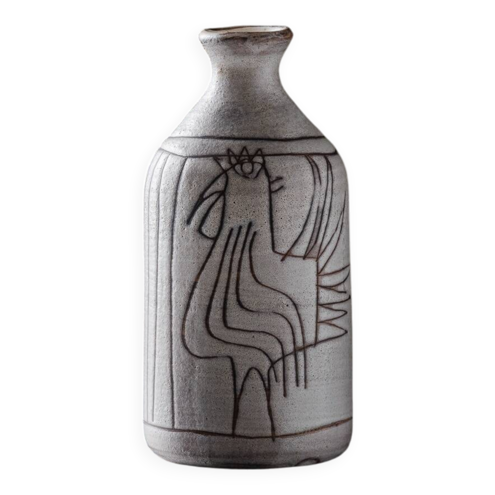 Soliflore en céramique, l'atelier Dieulefit, 1960s