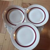Set of one cake dish and six dessert plates LNP Limoges