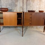 Self-supporting teak shelves ergo, vintage scandinavian 1960s