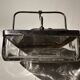 Art Deco Period Butter Dish, Silver Metal and Crystal - With Balance Wheel