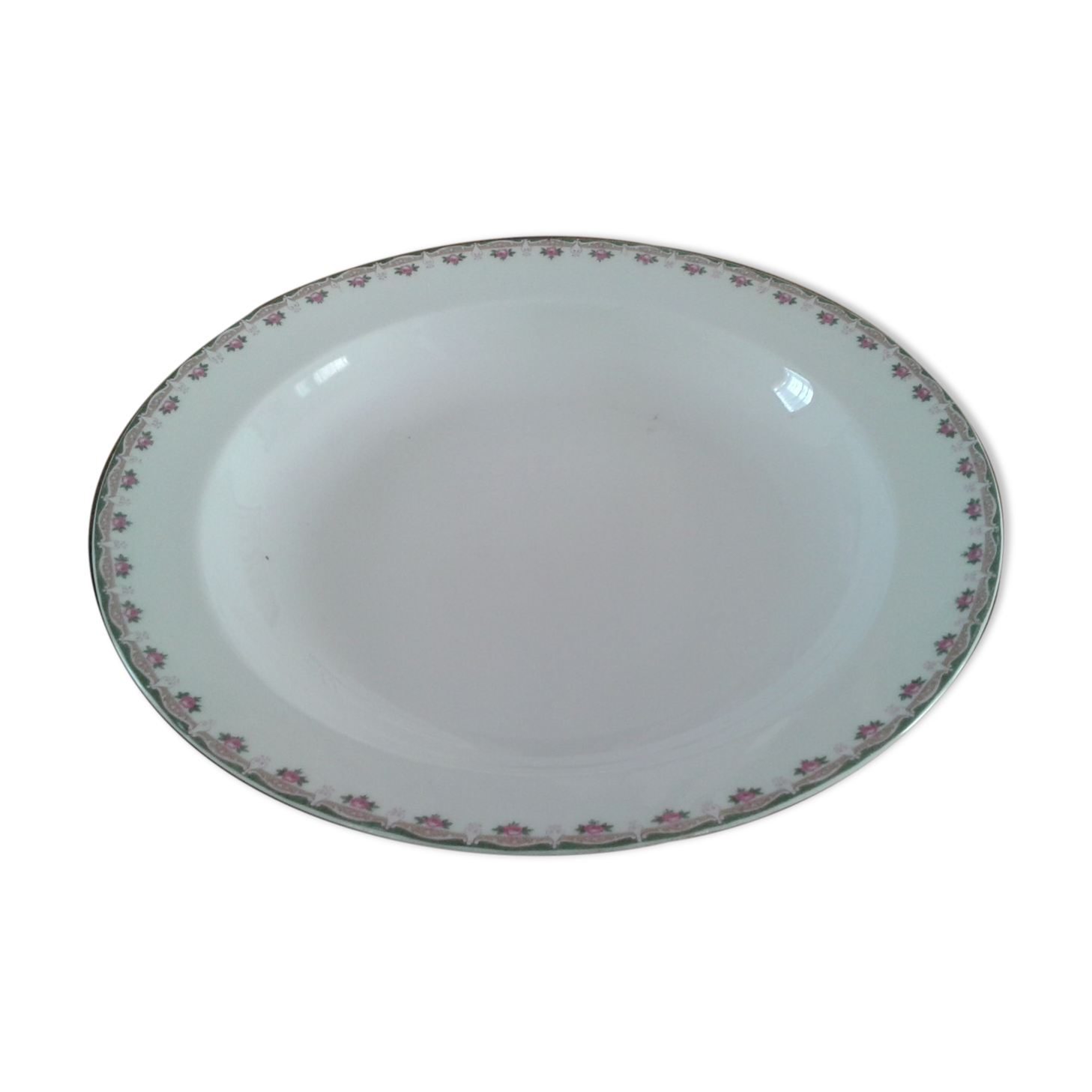 Dish rond creux, porcelain limoges
