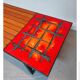 Table basse bois et céramique vintage