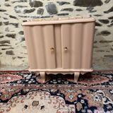 Beautiful pastel pink art deco bedside table