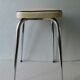 60s tabouret with tapered chrome feet