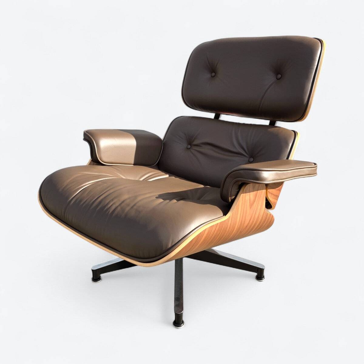 Brown & Walnut Herman Miller Original Eames Tall Lounge Chair & Ottoman
