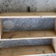 Large vintage wall shelf in raw wood