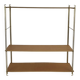 Etagère String en bois et métal doré 1960