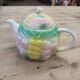Antique teapot in slip