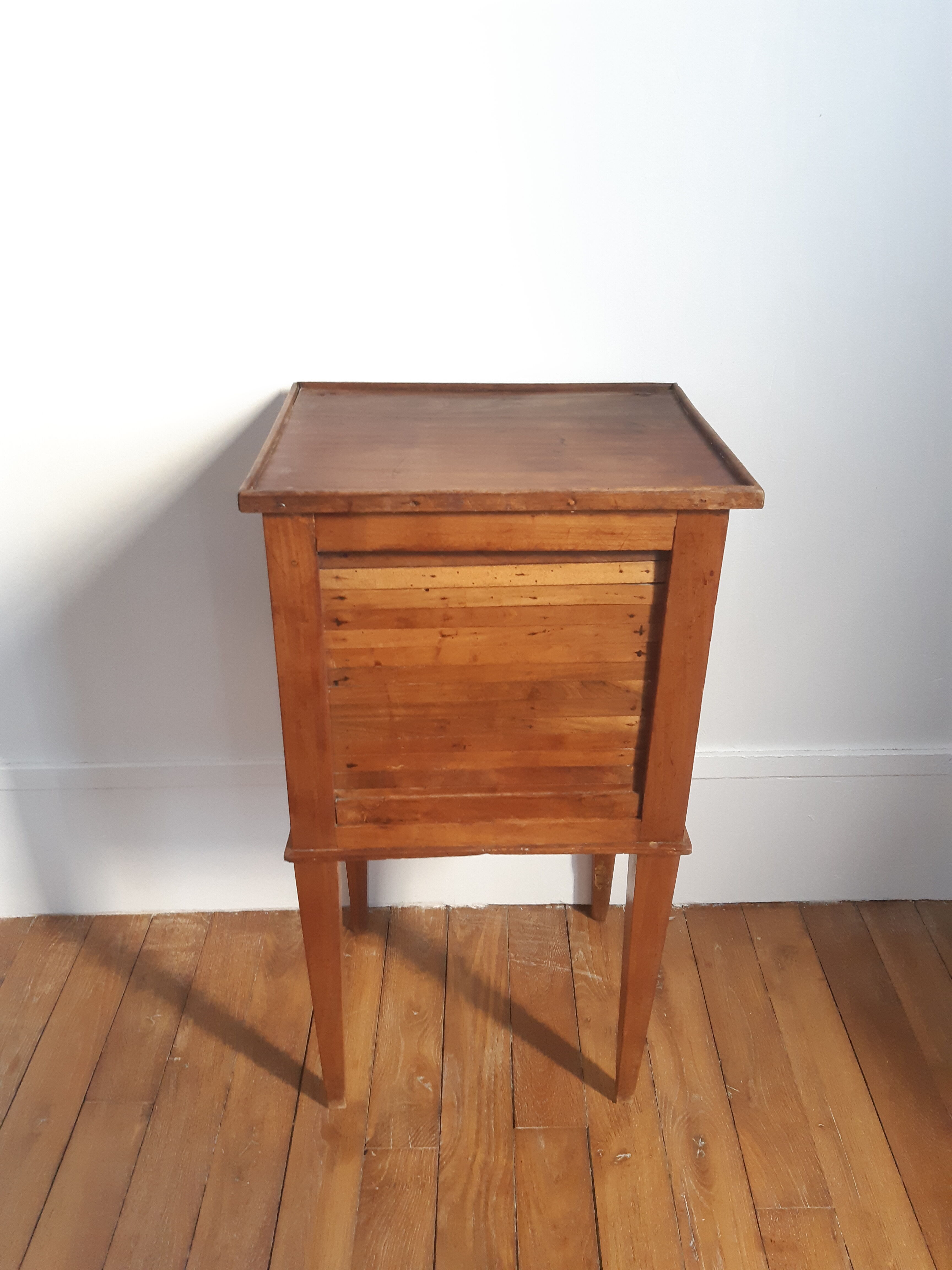 Directoire style curtain bedside table