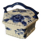 Candy box / jewelry box / empty pocket in blue ceramic, hand-painted in Thailand