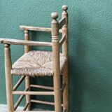 High straw chair for children