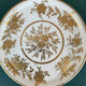 Plat à tarte porcelaine dorée