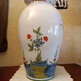 Floral vase from Faenza signed I.Carlini