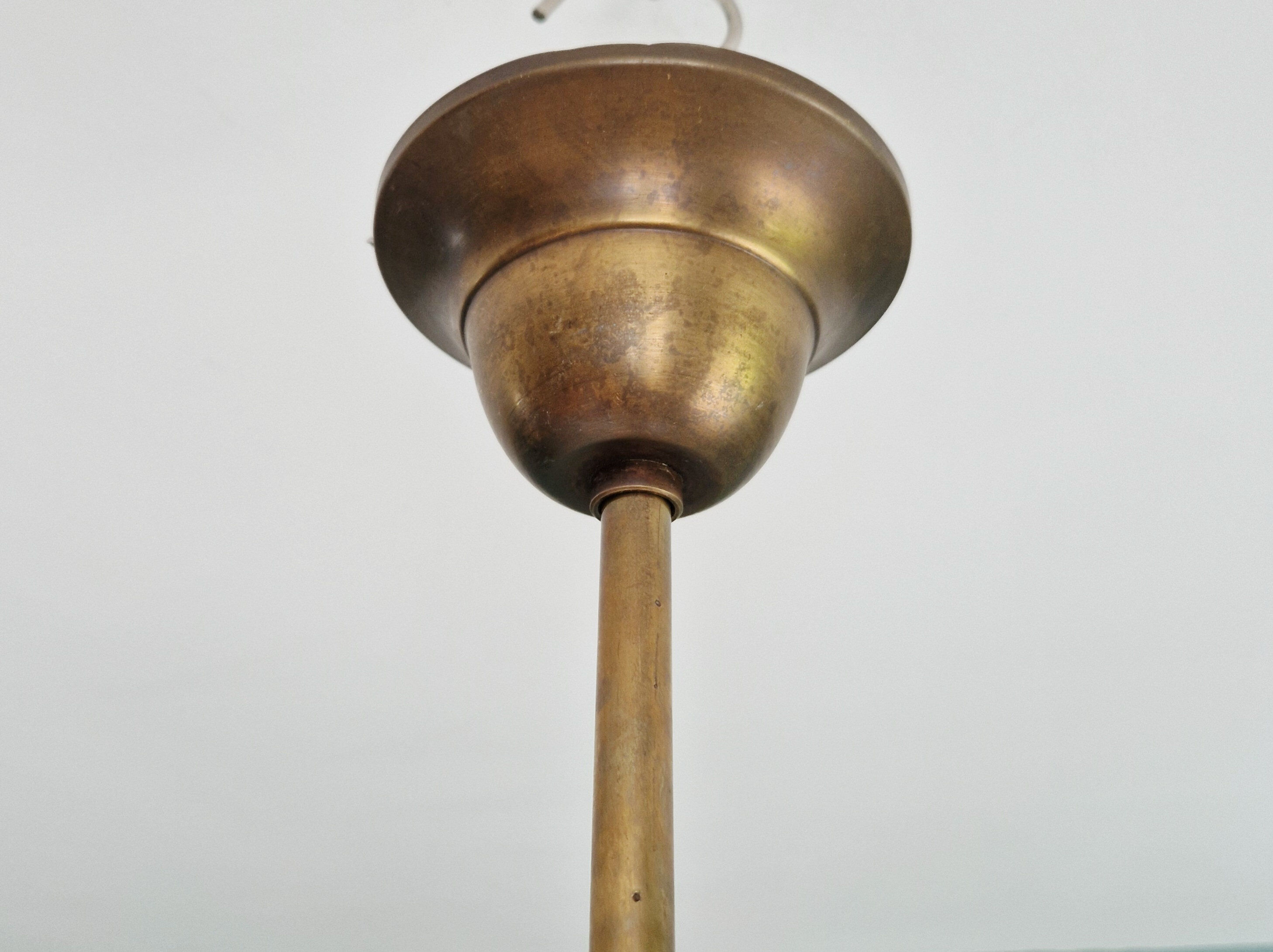 Articulated Diabolo chandelier, Italian design, 1950s-60s