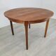 Danish round dining table Scandinavian teak vintage 1960s