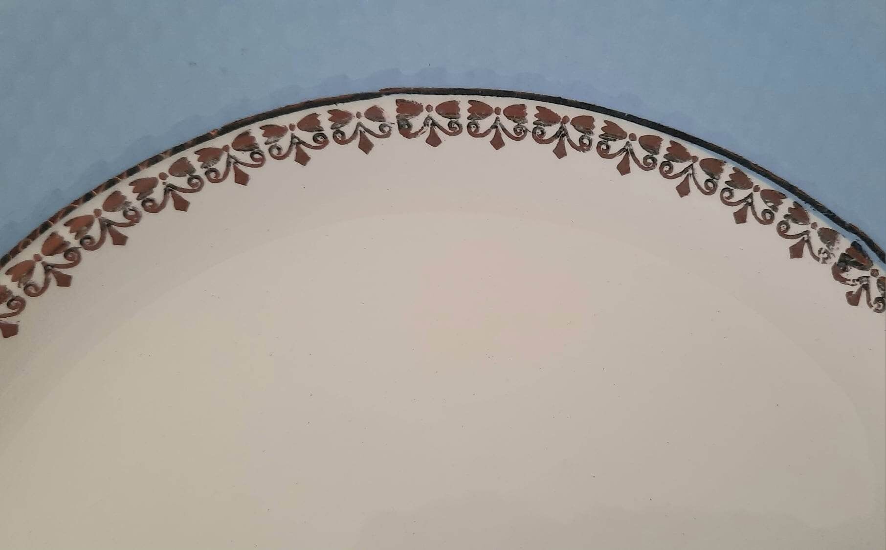 Flat Plates in Faience Café Gilbert by Moulin des Loups Vintage