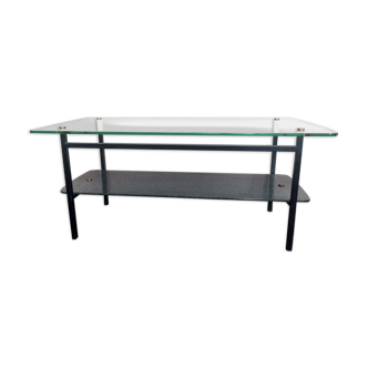 Glass and metal coffee table 1960
