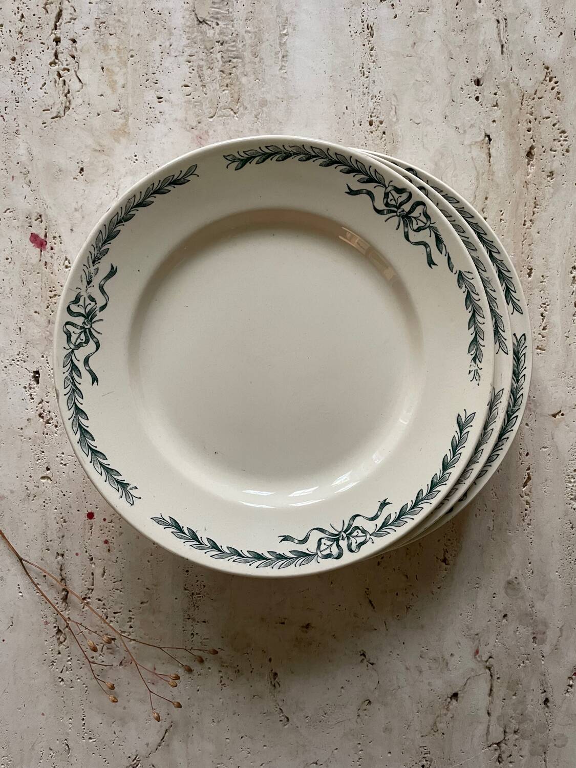 6 Belleville Longchamp old iron earth flat plates