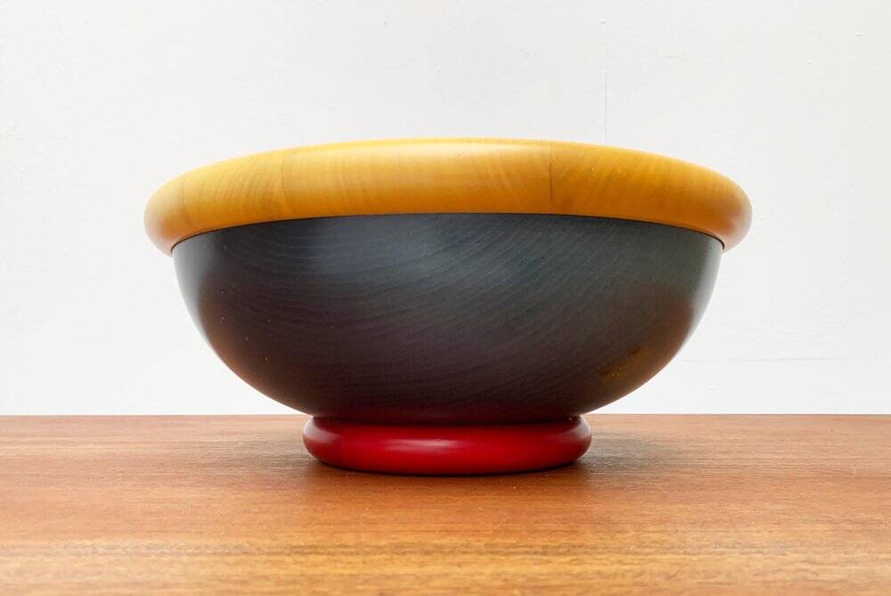 Postmodern Italian Wooden Bowl by Pietro Manzoni