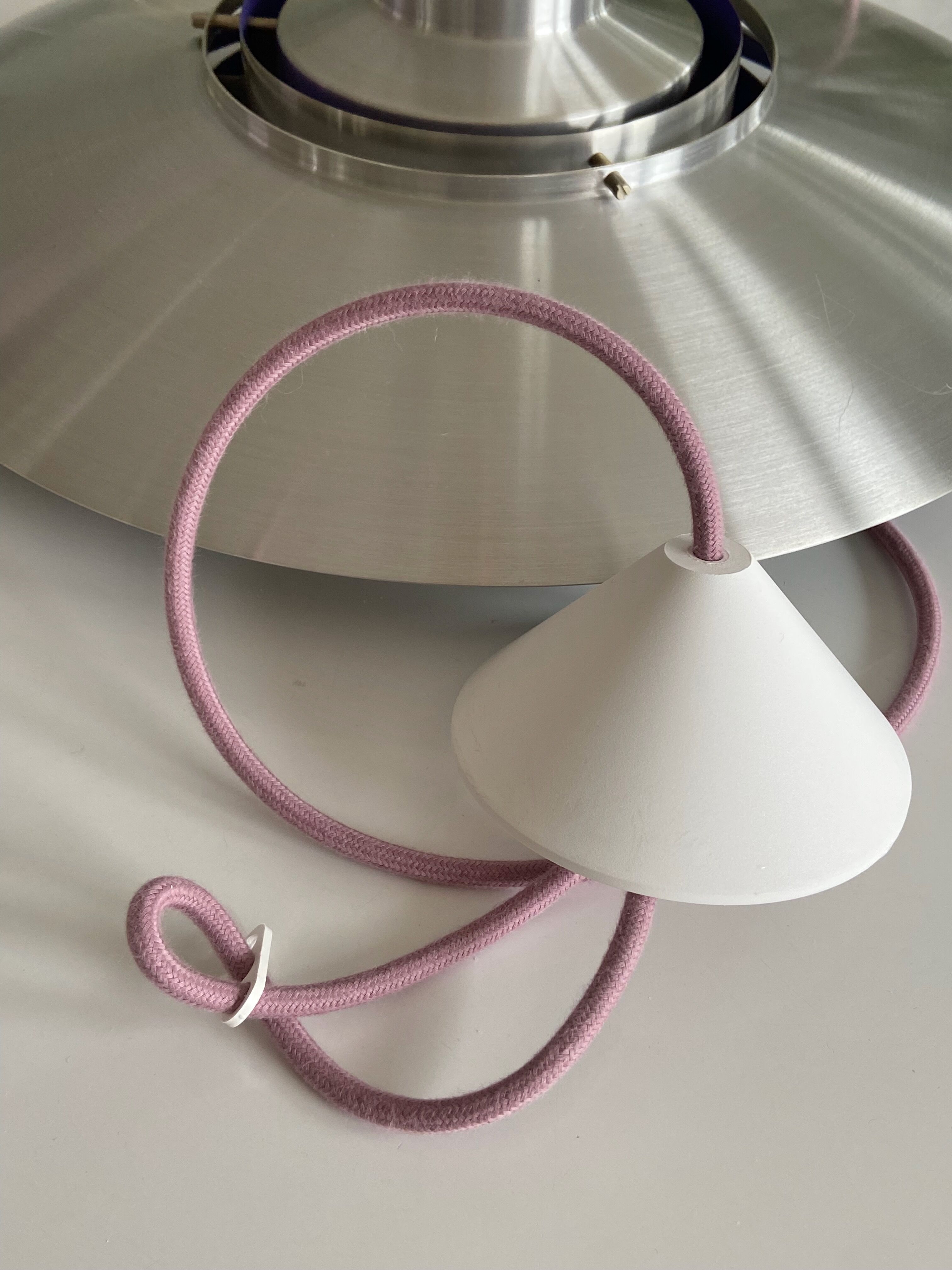 Silver Purple Preben Fabricius & Jørgen Kastholm Pendant Lamp Nordisk Solar