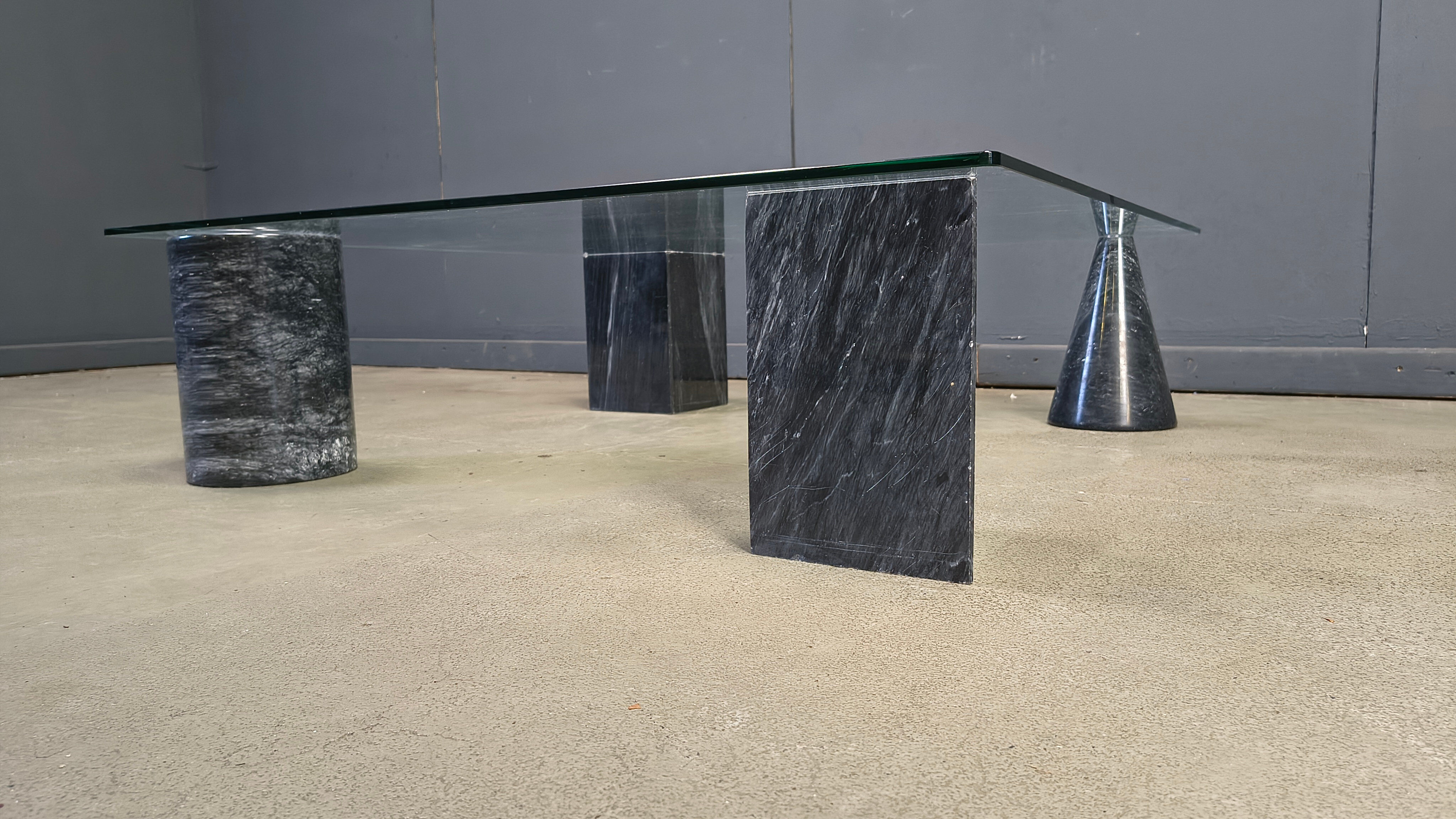 Vintage Italian marble coffee table, 1970s