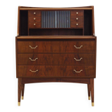 Walnut secretary, Danish design, 1970s, production: Denmark