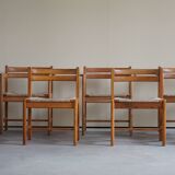 Set of 8 Dining Chairs, Model "Asserbo" by Børge Mogensen, for AB Karl Andersson