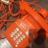 Orange vintage phone