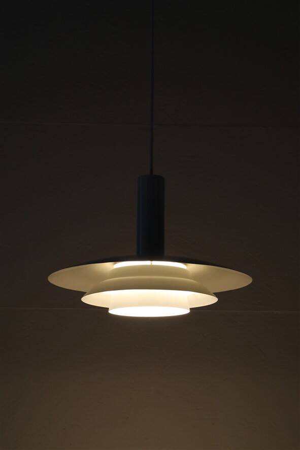 Filigree mid-century pendant lamp / Danish modern design / 1960s / 1970s