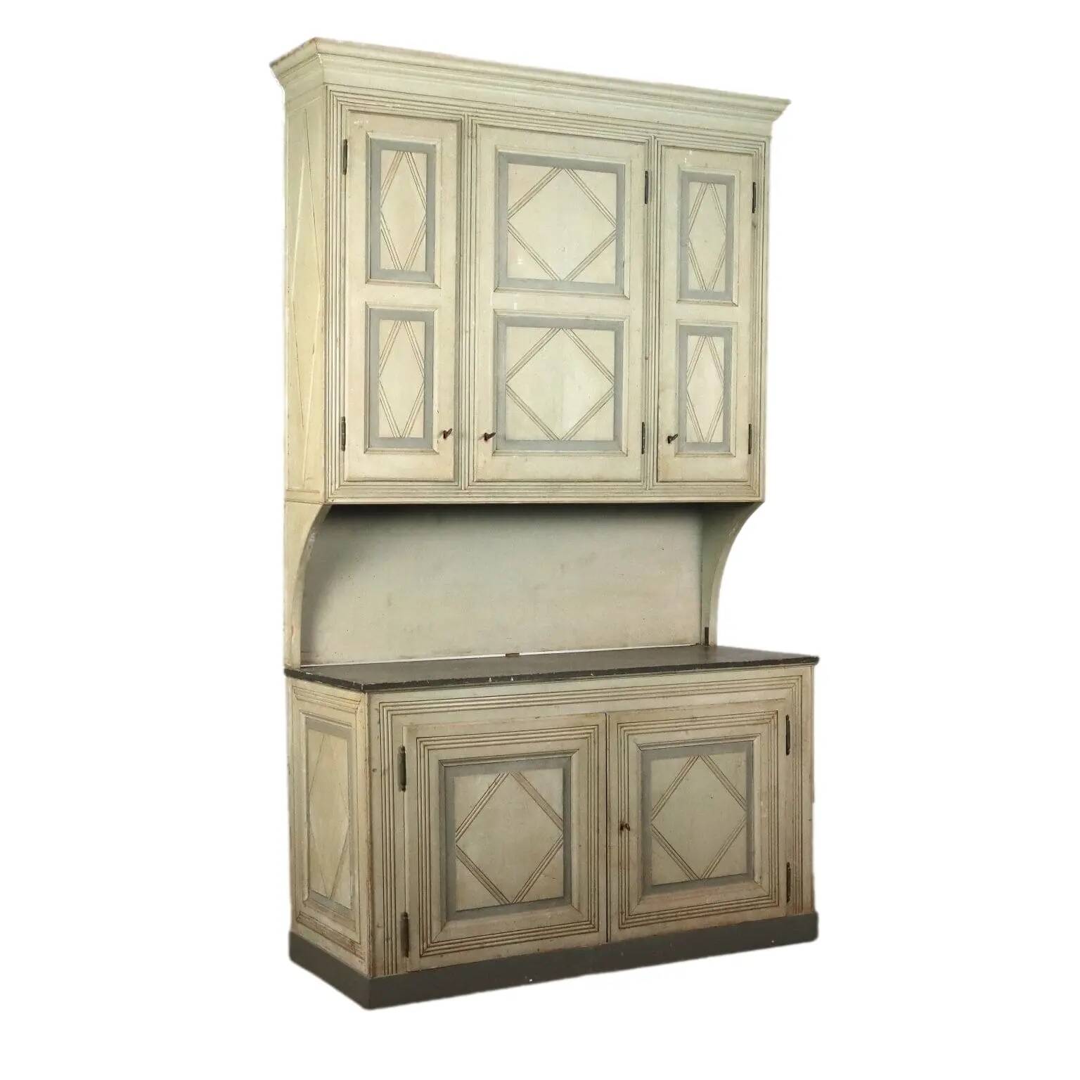 Buffet ancien néoclassique laqué en sapin, Italie, XVIIIe siècle