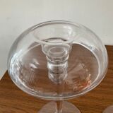 Pair of candle holders in glass paste
