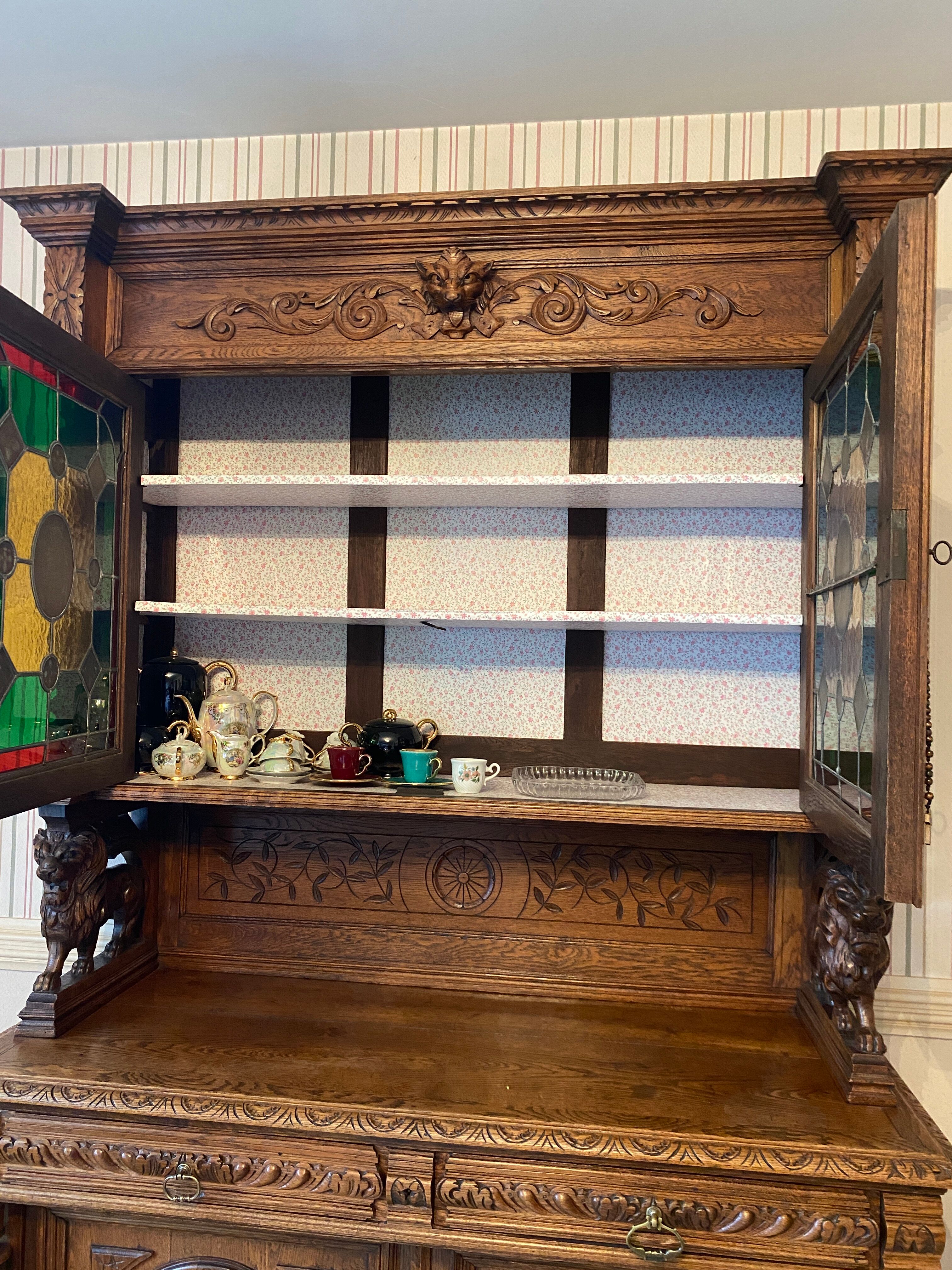 Buffet Henri II 2 oak bodies