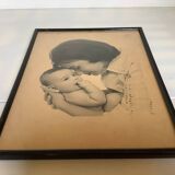 Old frame mother and baby style photography
