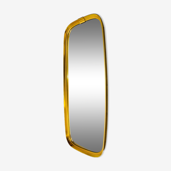 Mirror rearview mirror gold strapping Schönform 60s