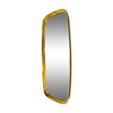 Mirror rearview mirror gold strapping Schönform 60s