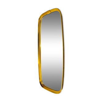 Mirror rearview mirror gold strapping Schönform 60s